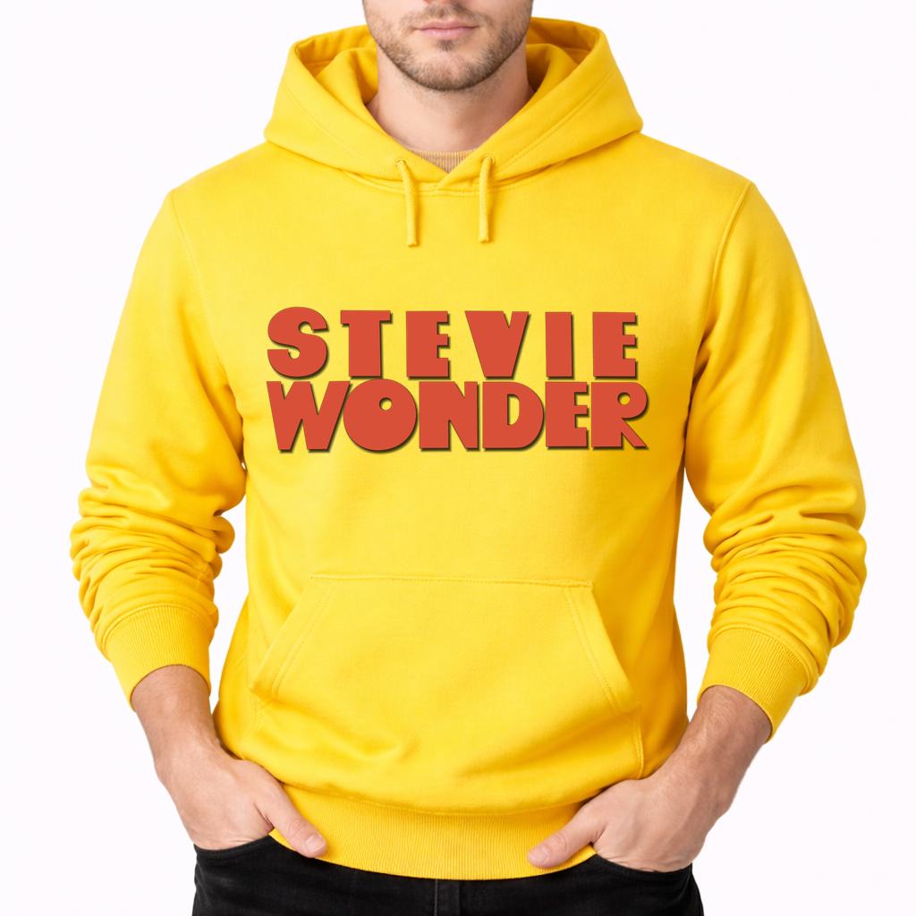 Men's Stevie Wonder Pullover Hoodie - Yellow