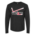 Men's Verizon Wireless Logo Long sleeves Cotton Blend T-Shirt - Black