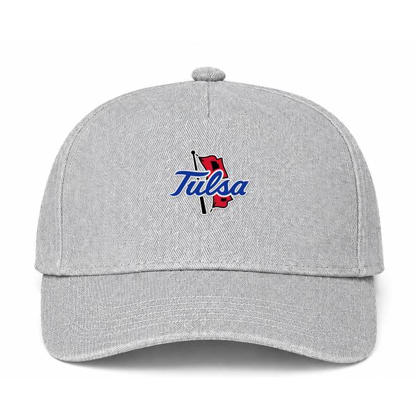 Tulsa Golden Hurricane Logo Gray Dad Baseball Cap Hat