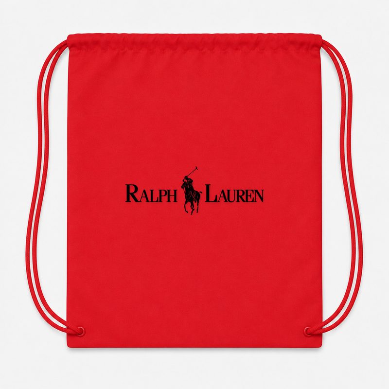 Polo Ralph Lauren Black Drawstring Bag - Red