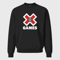 Men's X Games White Logo Crewneck Sweatshirt - Black