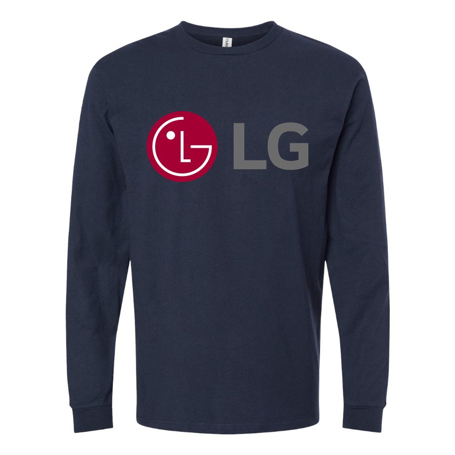 Men's LG Long sleeves Cotton Blend T-Shirt - Navy
