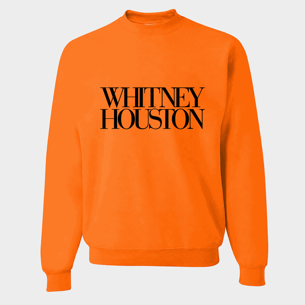 Men's Whitney Houston Crewneck Sweatshirt - Orange