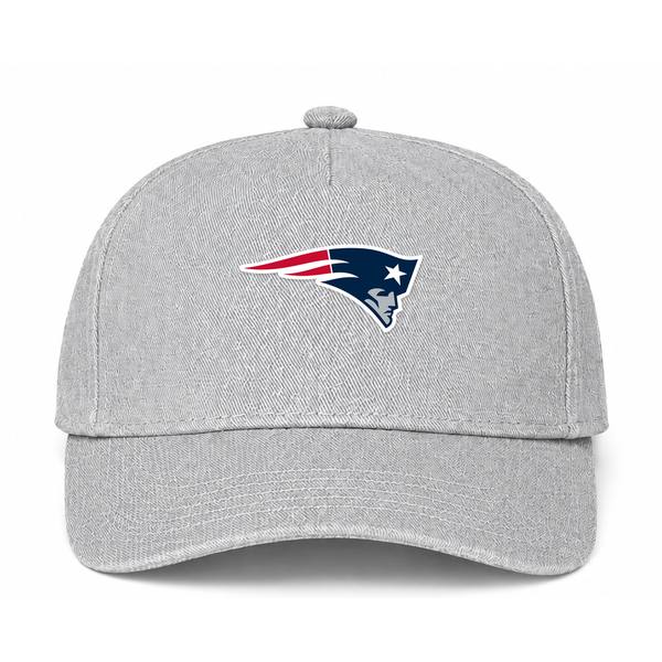 New England Patriots NFL Logo Gray Dad Baseball Cap Hat