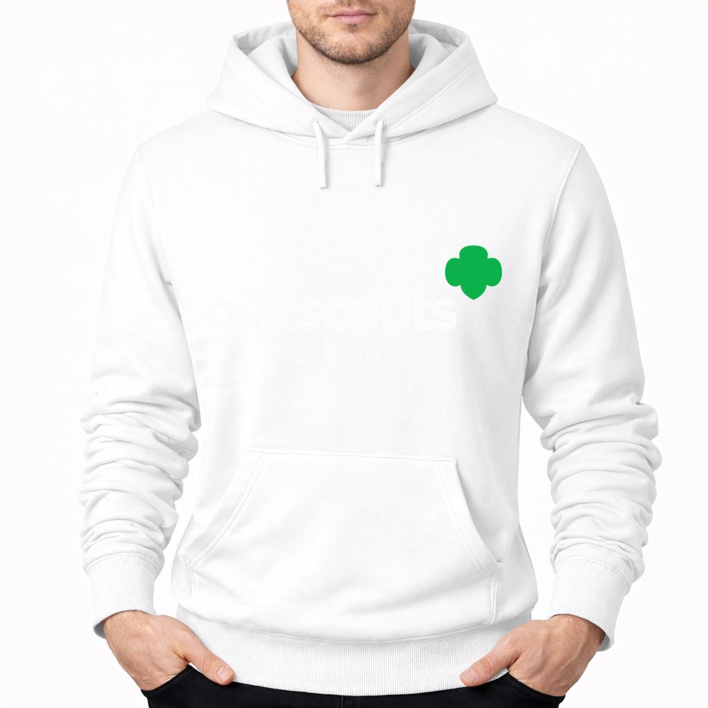 Men's Girl Scouts White Logo Pullover Hoodie - White