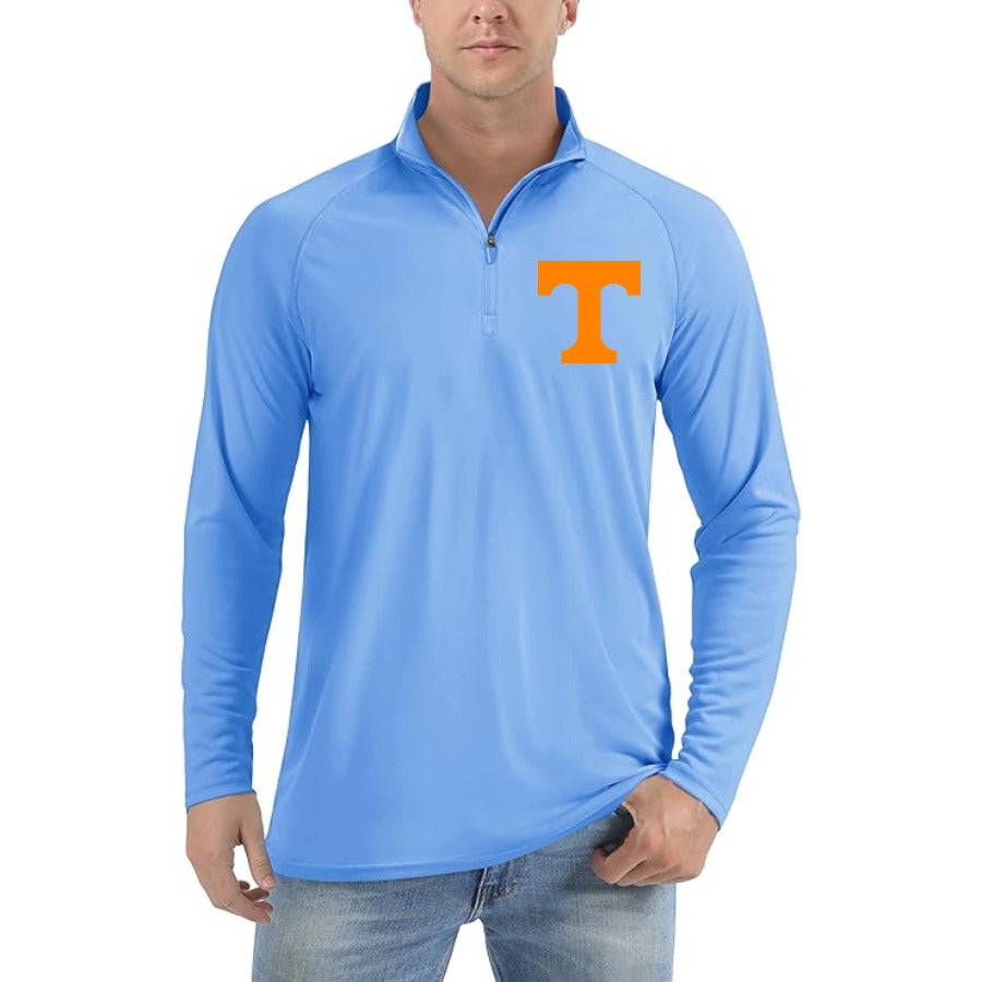 Tennessee Volunteers Logo quarter-zip athletic shirt in Light Blue