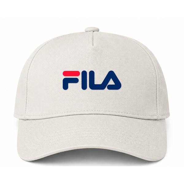 Fila Logo Beige Dad Baseball Cap Hat