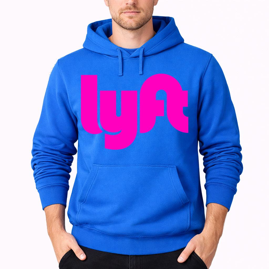 Men's Lyft Pink Pullover Hoodie - Azure