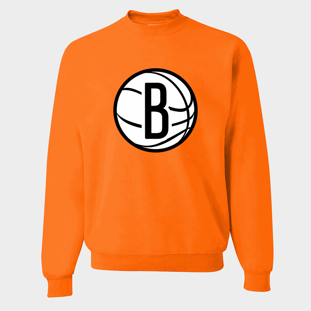 Men's Brooklyn Nets Crewneck Sweatshirt - Orange