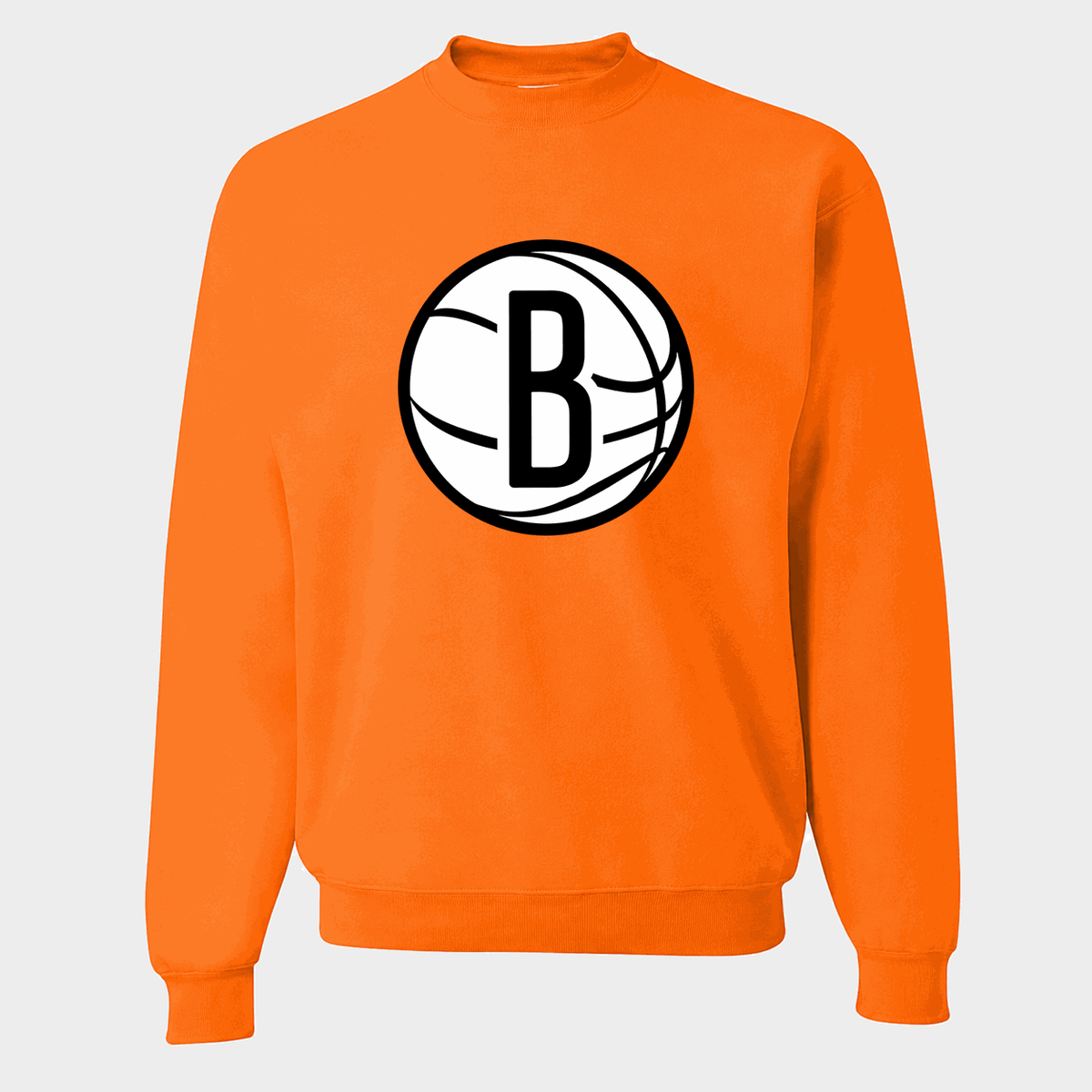 Men's Brooklyn Nets Crewneck Sweatshirt - Orange