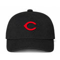 Cincinnati Reds MLB Logo Black Dad Baseball Cap Hat