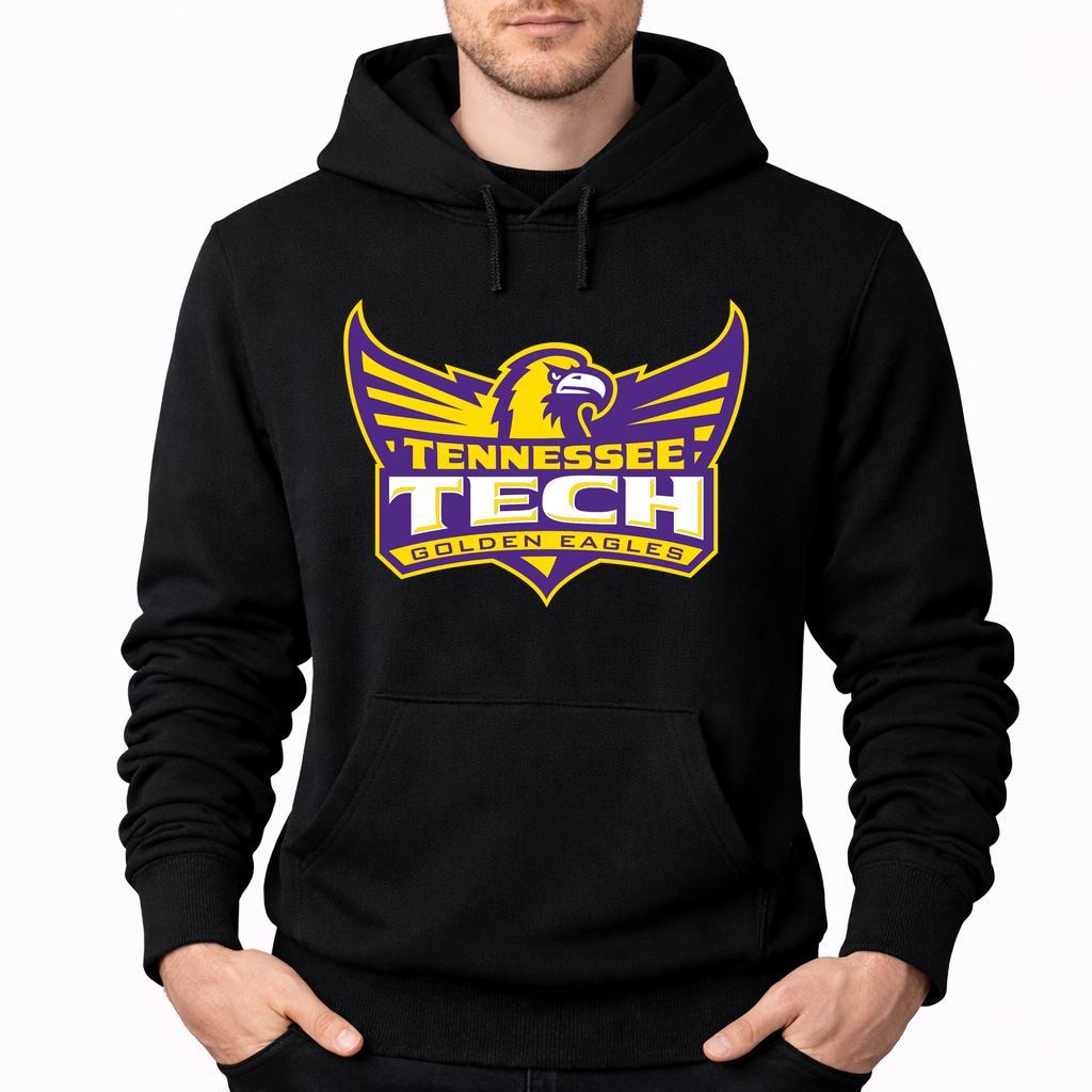 Men's Tennessee Tech Golden Eagles Pullover Hoodie - Black