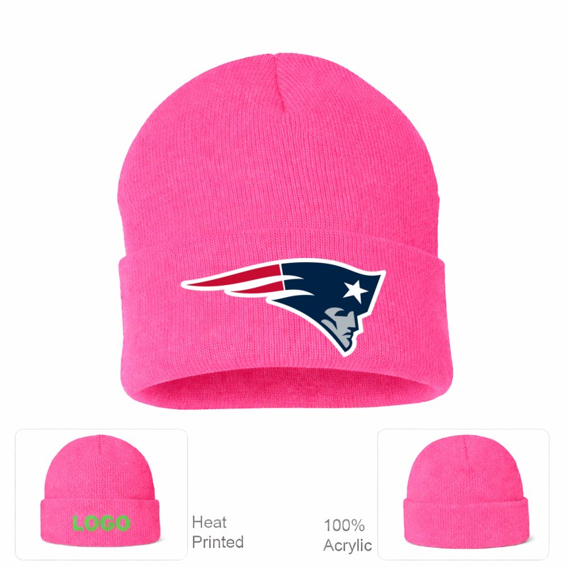 New England Patriots Pink Beanie Hat