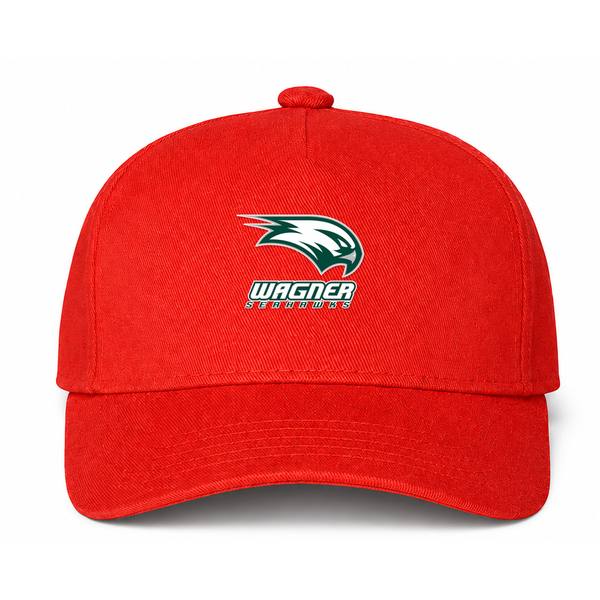 Wagner Seahawks Logo Red Dad Baseball Cap Hat