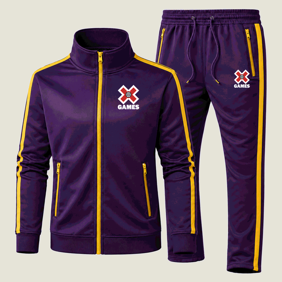 X Games .white tracksuit in Purple