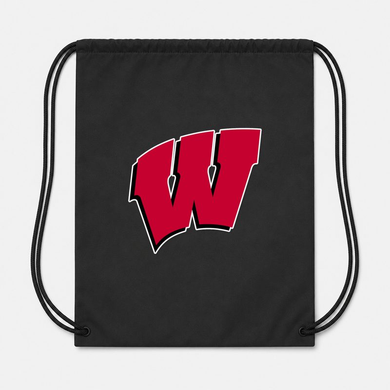Wisconsin Badgers Drawstring Bag - Black