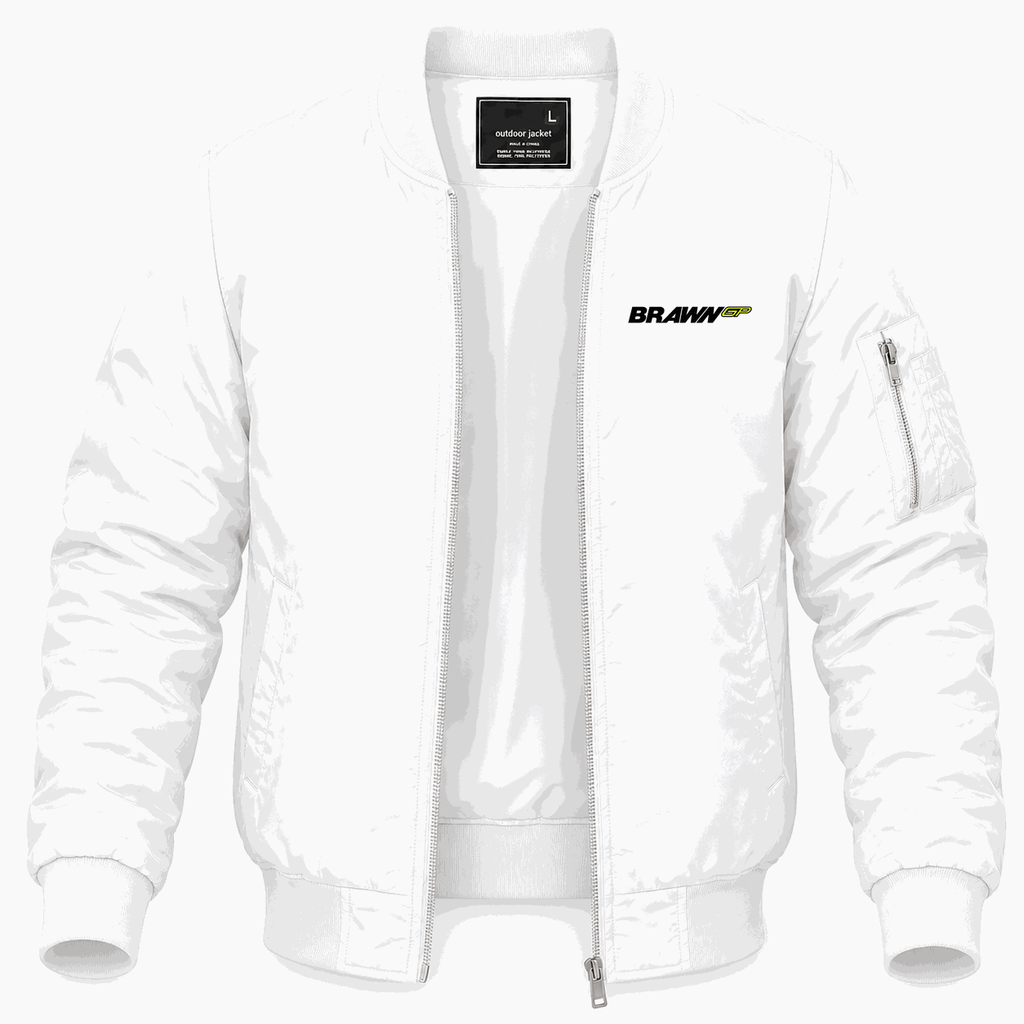 Men's Brawn GP Lightweight Bomber Jacket - White