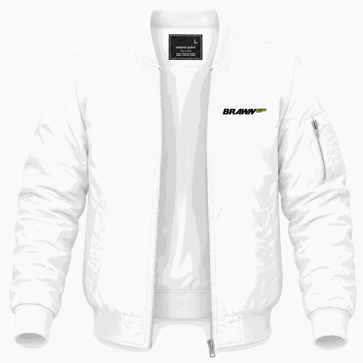 Men's Brawn GP Lightweight Bomber Jacket - White
