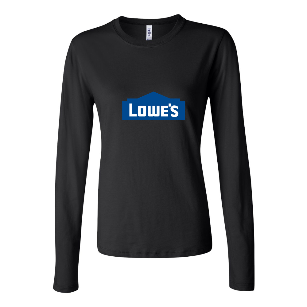 Women's Lowes logo 500x281 min Long Sleeve T-Shirt - Black