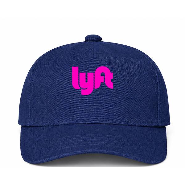 Lyft Pink Logo Navy Dad Baseball Cap Hat
