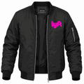 Men's Lyft pink Lightweight Bomber Jacket - Black