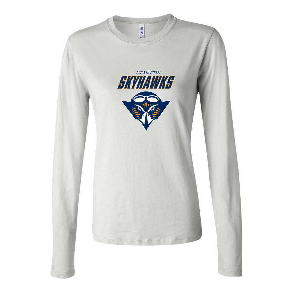 Women's Tennessee Martin Skyhawks Logo2 Long Sleeve T-Shirt - White