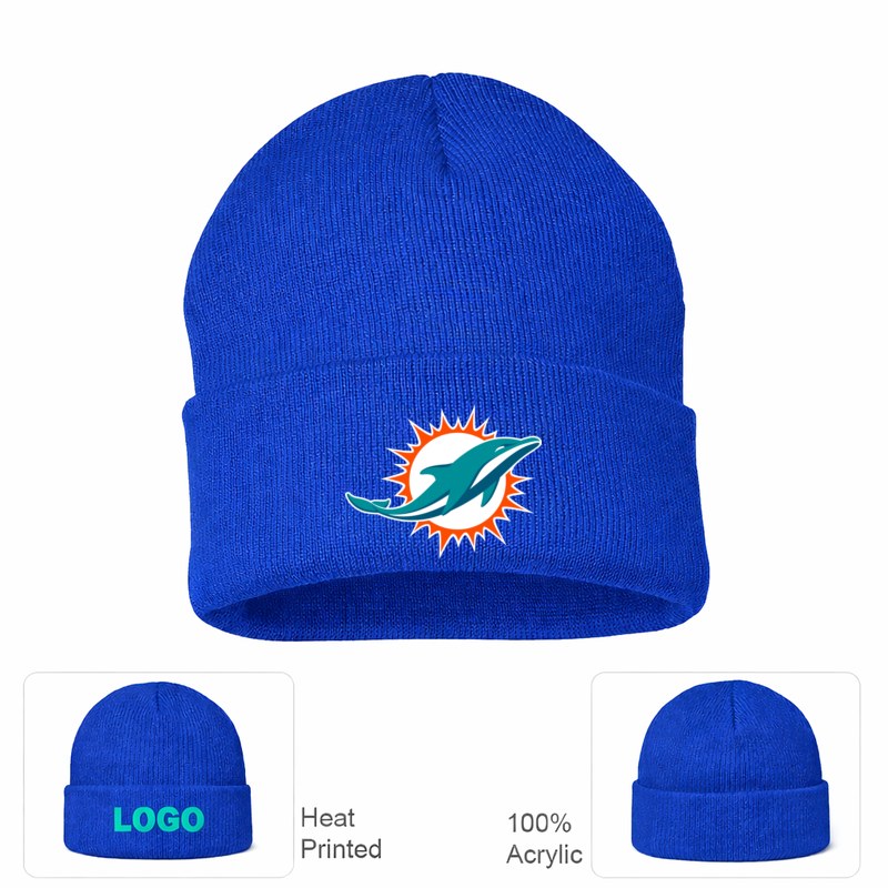 Miami Dolphins Royal Blue Beanie Hat