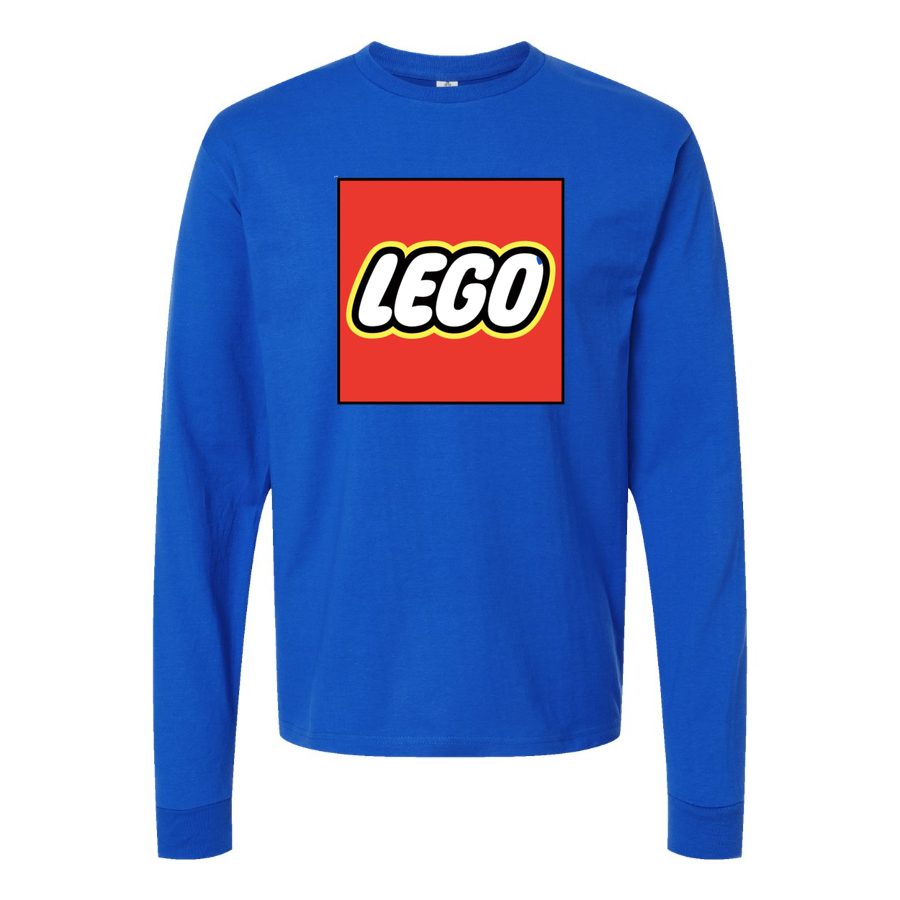 Men's LEGO Logo Long sleeves Cotton Blend T-Shirt - Blue