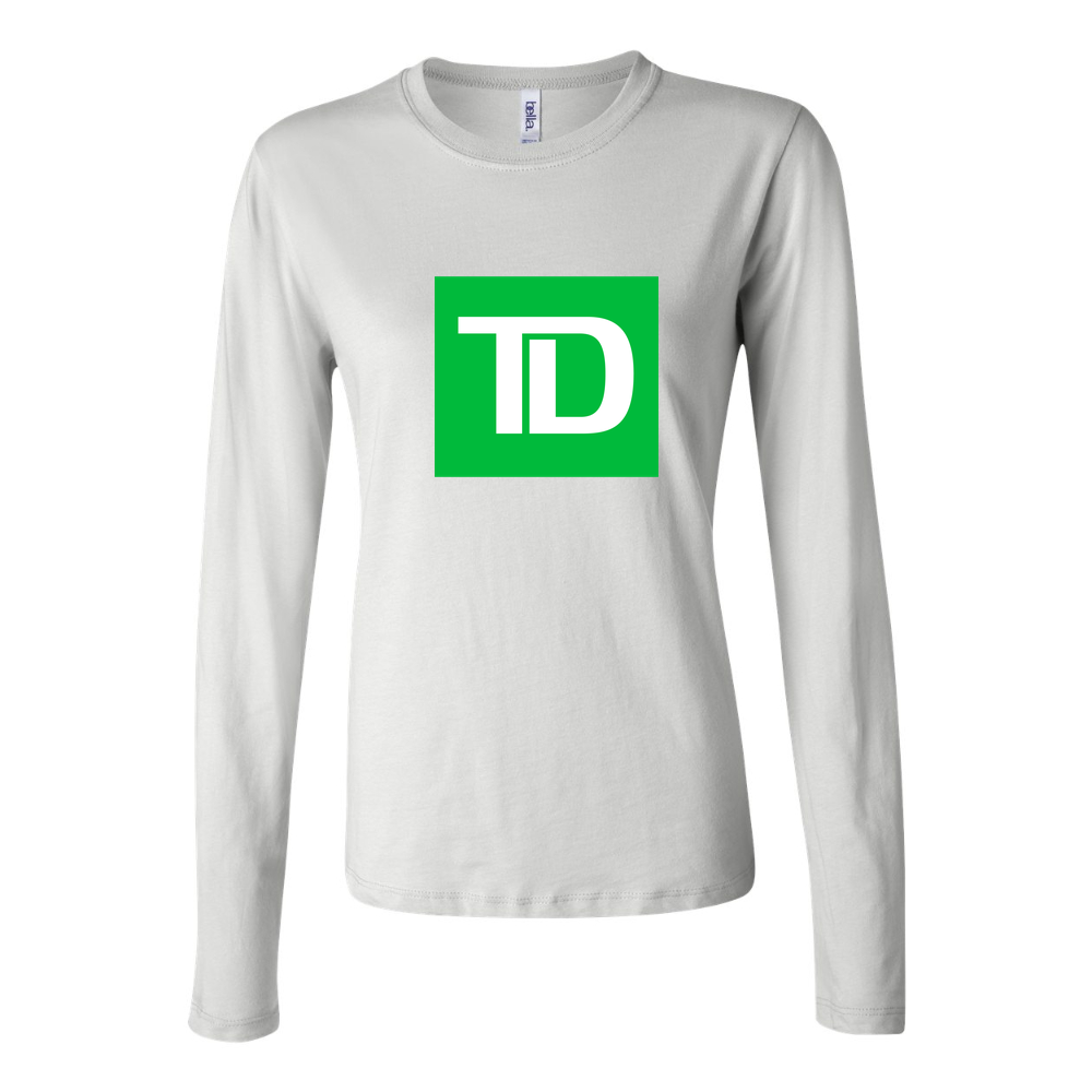Women's TD Bank logo 1536x864 Long Sleeve T-Shirt - White