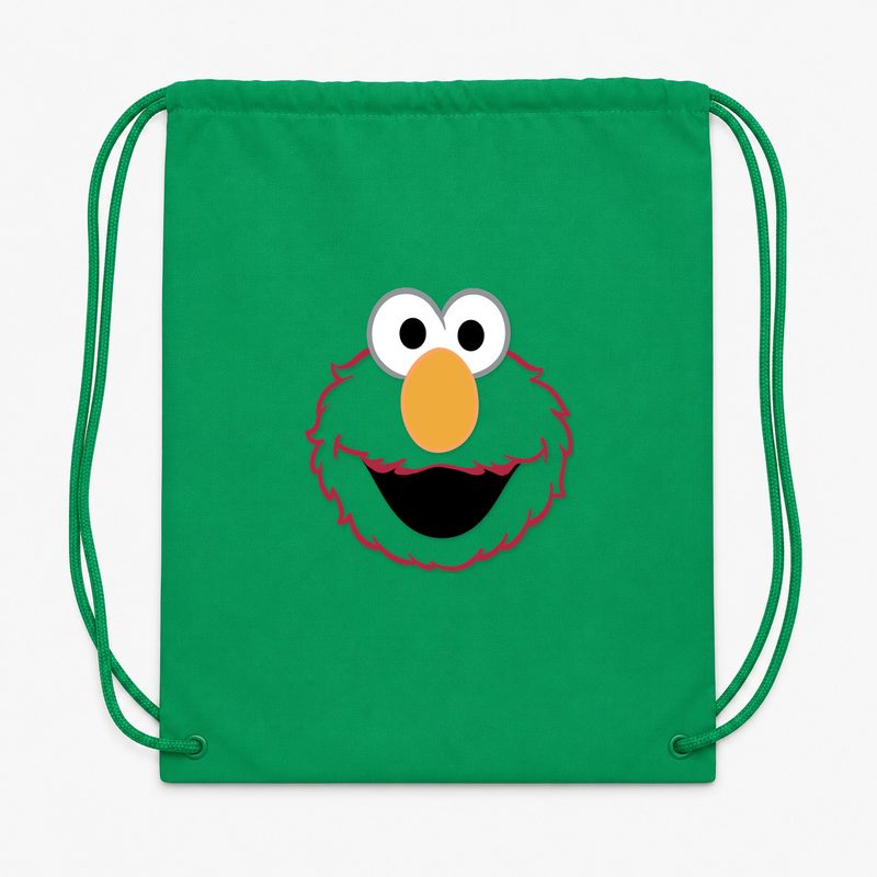 Elmo Face2 Drawstring Bag - Green