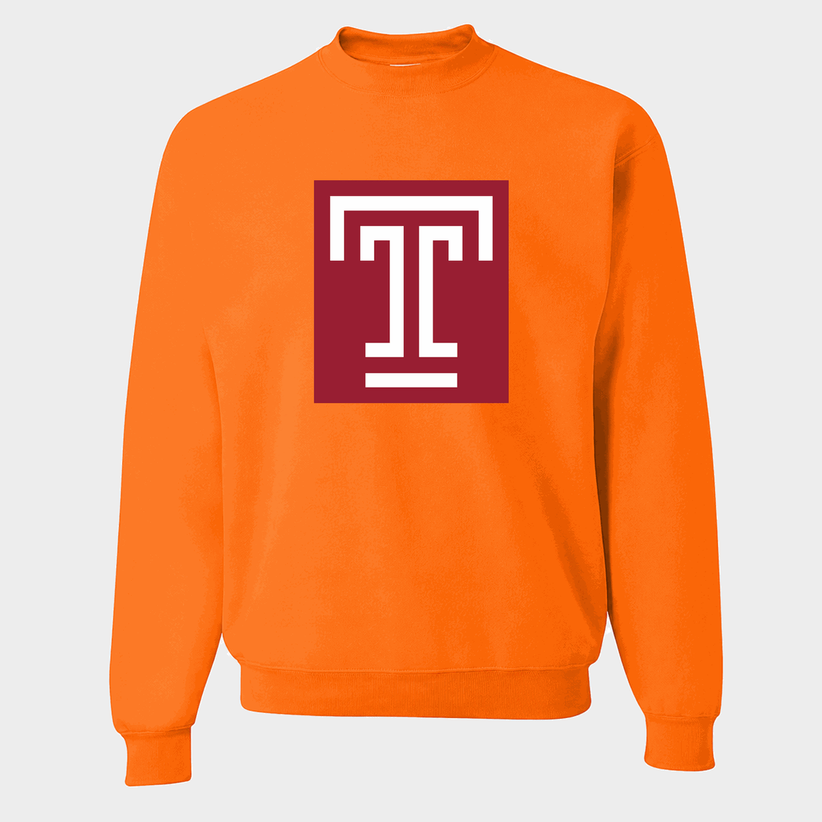 Men's Temple Owls Crewneck Sweatshirt - Orange