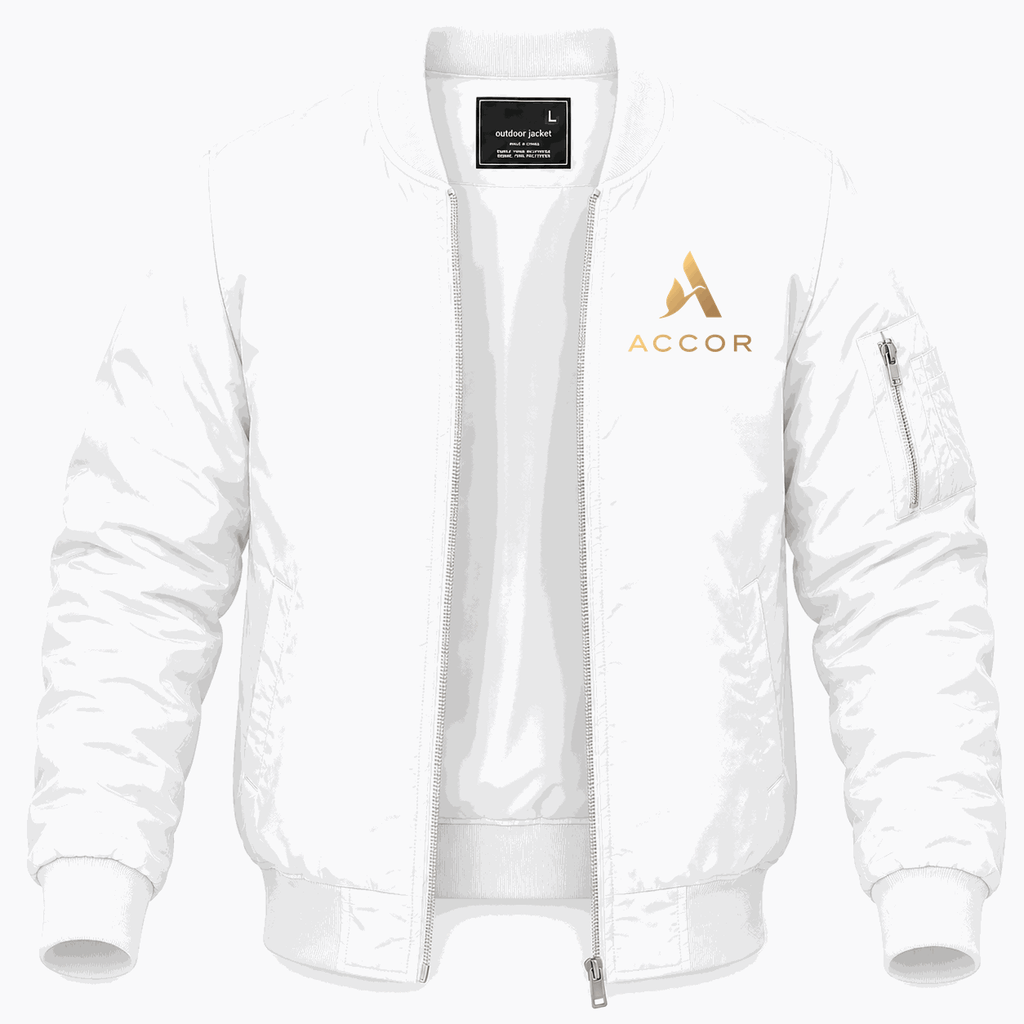 Men's Accor Lightweight Bomber Jacket - White