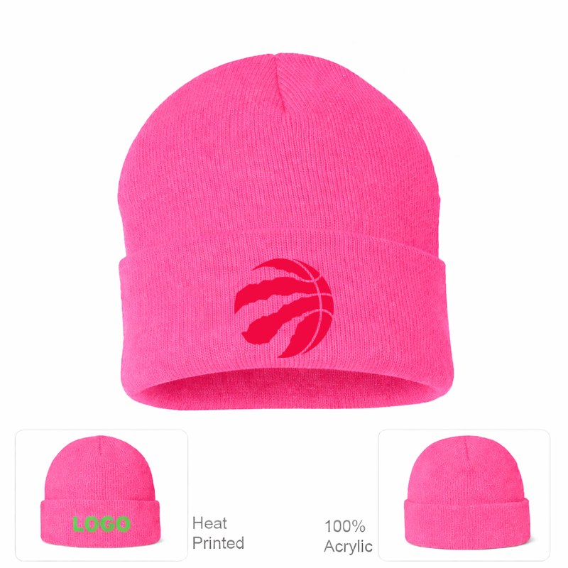 Toronto Raptors Pink Beanie Hat