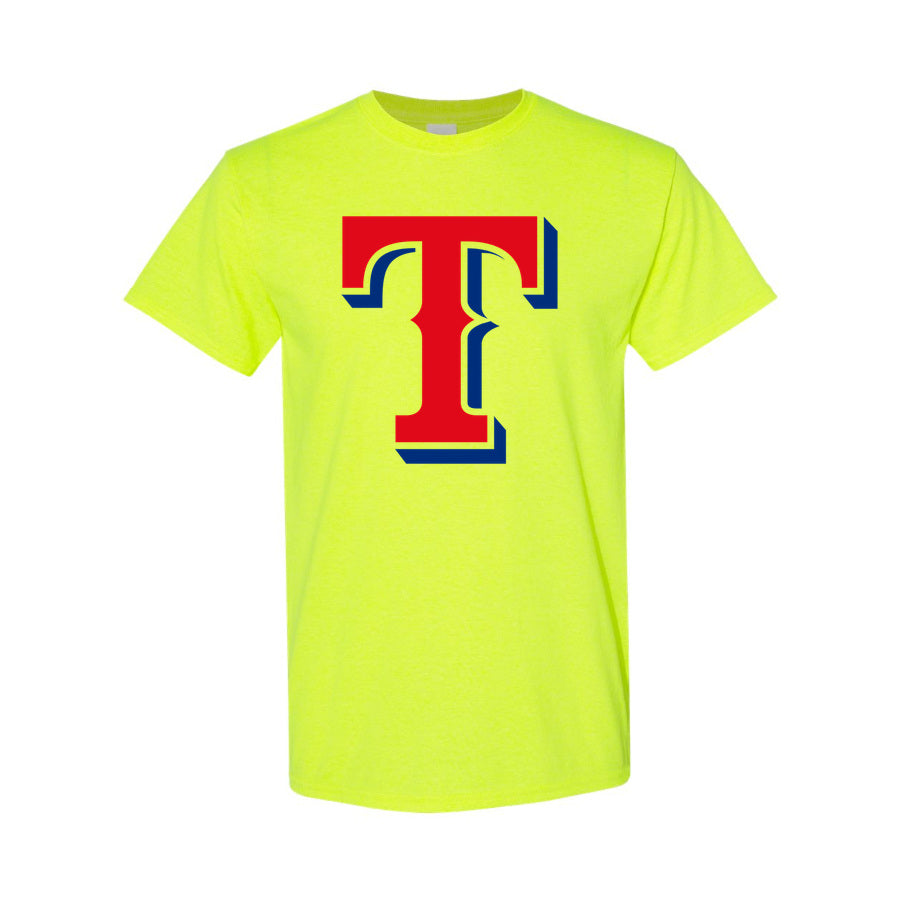 Men's Texas Rangers Cotton T-Shirt - Safety Green