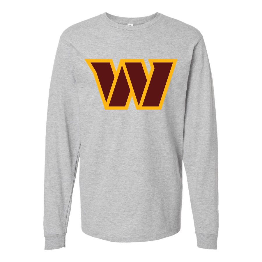 Men's Washington Commanders Long sleeves Cotton Blend T-Shirt - Gray