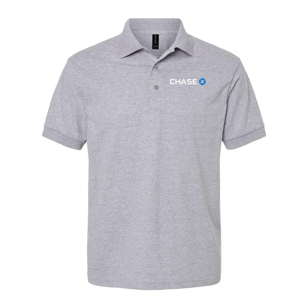 Men's Chase White Logo Dry Blend Polo - Gray