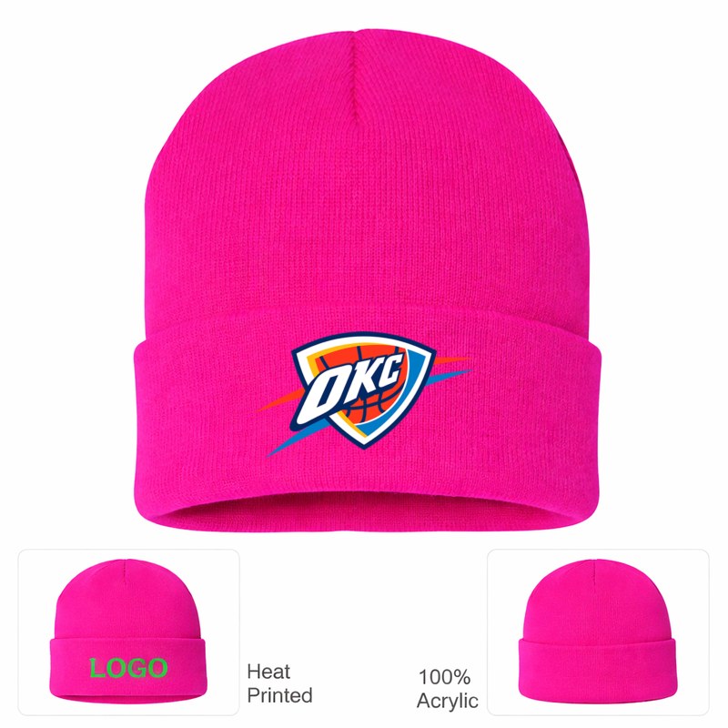 Oklahoma City Thunder Hot Pink Beanie Hat