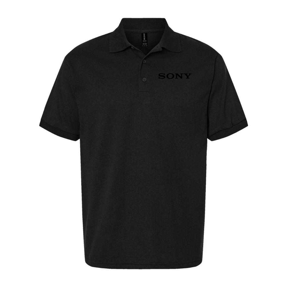 Men's Sony Black Logo Dry Blend Polo - Black