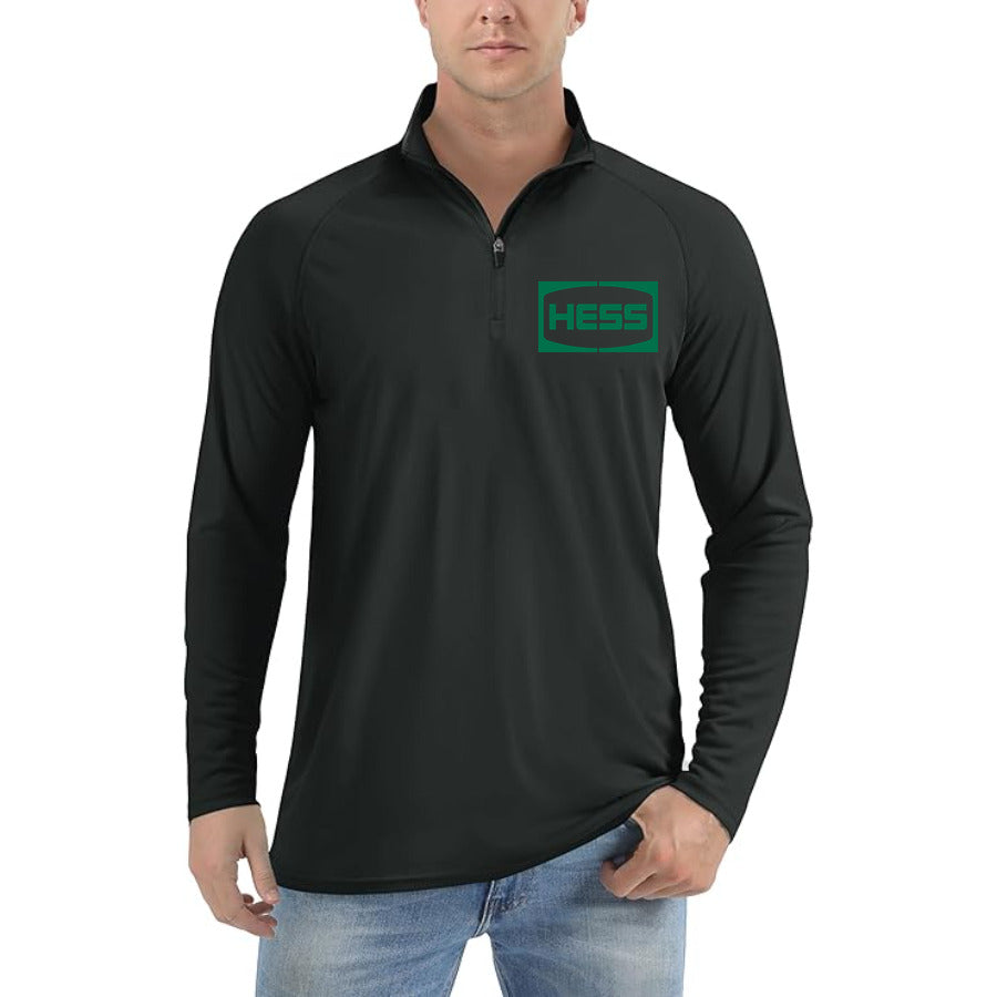 Hess quarter-zip athletic shirt in Black