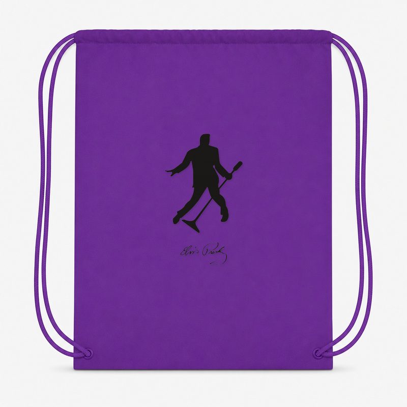 Elvis Presley Drawstring Bag - Purple