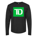 Men's TD-Bank-logo-1536x864 Long sleeves Cotton Blend T-Shirt - Black
