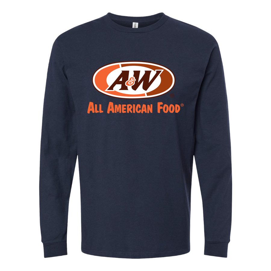 Men's Logo-AW-1536x864 Long sleeves Cotton Blend T-Shirt - Navy
