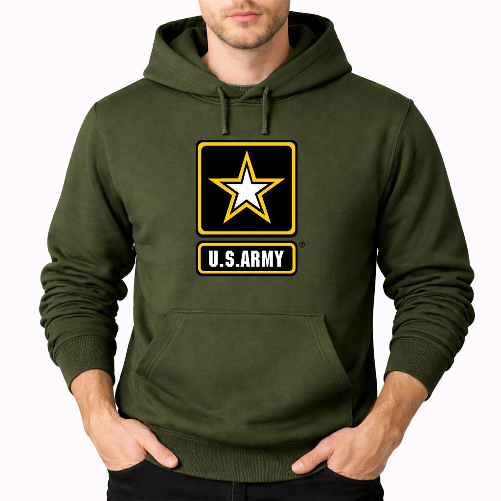 Men's U.S. Army Pullover Hoodie - Army Green