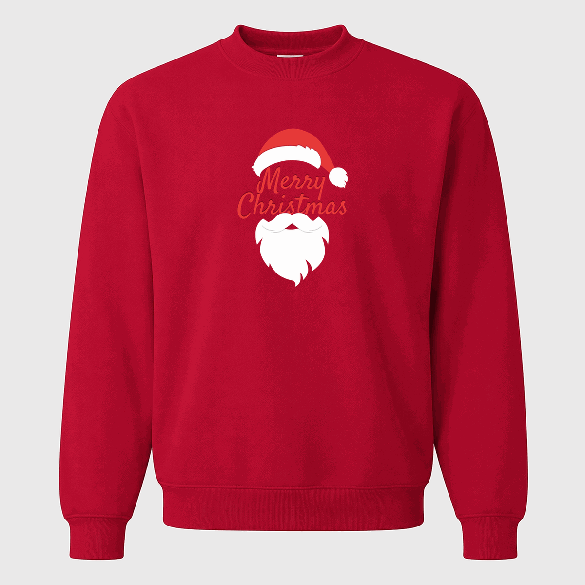 Men's Merry Christmas Santa Crewneck Sweatshirt - Red