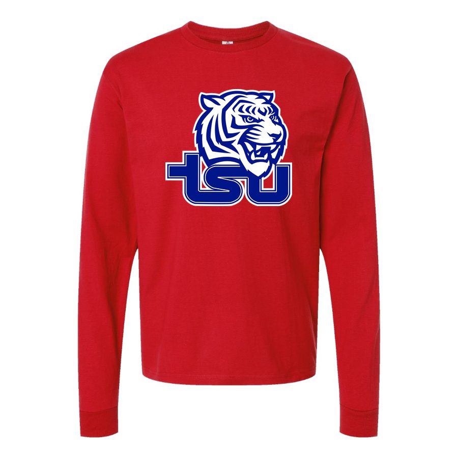 Men's Tennessee State Tigers Logo Long sleeves Cotton Blend T-Shirt - Red