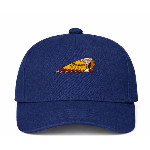 Indian Motorcycle Logo Navy Dad Baseball Cap Hat