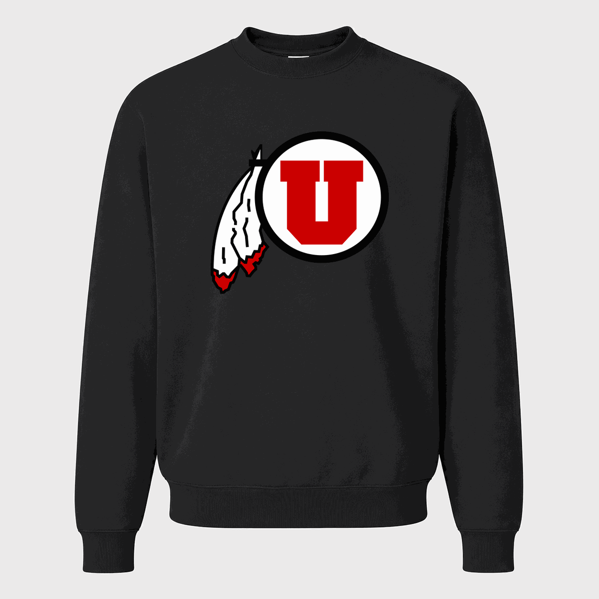 Men's Utah Utes Crewneck Sweatshirt - Black