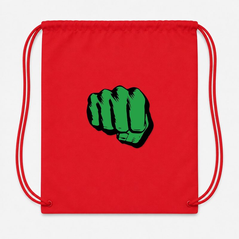 Hulk Punch Drawstring Bag - Red