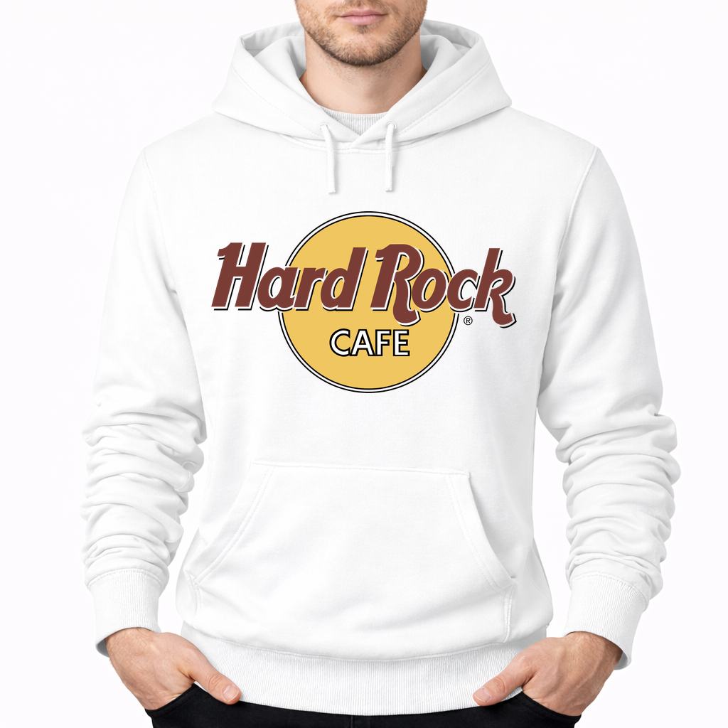 Men's Hard Rock Cafe Pullover Hoodie - White