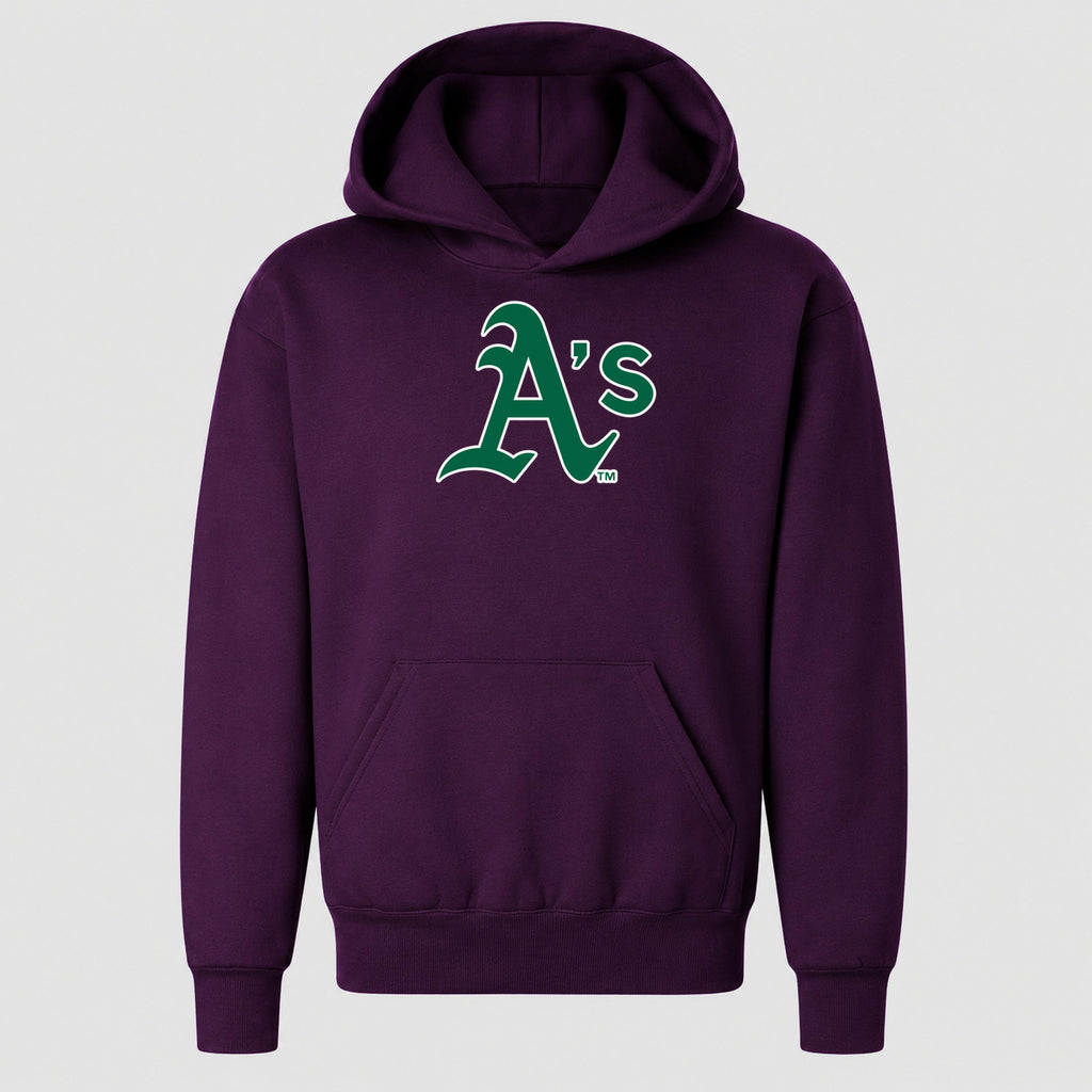 Youth Oakland Athletics Pullover Hoodie - Purple